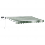 Manuaalne varikatus LED-idega Roheline ja Valge 3 x 2,5 m