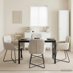 S&ouml;&ouml;gitoa Toolid 4 pcs Samet Kreemjas 59 x 56,5 x 86 cm