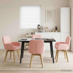 P&ouml;&ouml;rlevad Toiduainete Toolid 4 pcs Boucl&eacute; Roosa 54 x 58 x 87 cm