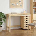 T&ouml;&ouml;laud ja rullkappi komplekt MOSS 2 pcs Pruun