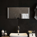 LED vannitoa peegel L&auml;bipaistev 60 x 30 cm karastatud klaas