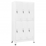 Lukustatav hoiukapp 6 kapiga, terasest 90 x 45 x 180 cm, hall