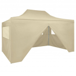 Kokkupandav pop-up telk 4 k&uuml;lgseinaga, 3 x 4,5 m, kreemjas