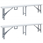 KOKKUPANDAVAD AIAPINGID, 2 TK, 180 CM, HDPE, VALGE