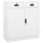 Kontorikapp, valge, 90 x 40 x 102 cm, teras