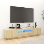Telerikapp LED-tuledega, sonoma tamm, 180 x 35 x 40 cm