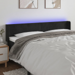 LED-voodipeats, must, 203x16x78/88 cm, samet