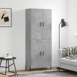 K&otilde;rge kapp, betoonhall, 69,5 x 34 x 180 cm,tehispuit