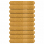 SAUNAR&Auml;TIKUD 10 TK, KULDNE, 80X200 CM, 360 GSM, 100% PUUVILL