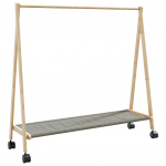 RIIDENAGI RIIULITE JA RATASTEGA 106X34X106,5 CM BAMBUSEST