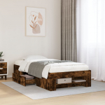 Peatsiga voodiraam, ilma madratsita, suitsutatud tamm 90x190 cm