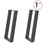 Konsoollaua jalad u-kujulised 2 tk, antratsiithall, 28 x (72-73) cm, teras
