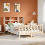Riiuliga voodiraam ilma madratsita, 120x190 cm, m&auml;nnipuit