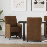 Ratastega S&ouml;&ouml;gi-toolid ratastega 2 tk Pruun 57 x 67 x 95 cm