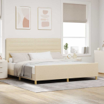 Voodiraam peatsiga cream 200 x 200 cm kangas