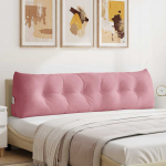 Seljatugi padi roosa 180 x 24 x 50 cm samet