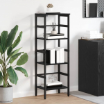 Raamatukapp Must tamm 40 x 29,5 x 115 cm Tehispuit