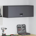 Garage'i seina kapp must 90 x 33 x 35 cm pulberkattega teras