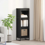 Raamaturiiul Must tamm 80 x 30 x 155 cm Tehispuit
