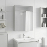 Vannitoa peeglikapp riiuliga Valge 50 x 14,5 x 70 cm Tehispuit
