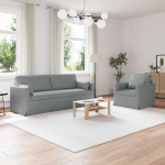 Diivan 2 tk helehall 198 x 78 x 80 cm kangas