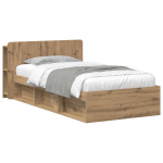 Voodiraam ladustamisega Artisan tamm 90 x 200 cm Tehispuit