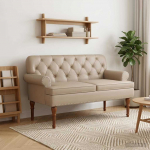 Nurgadiivan nuppude &auml;sitlusega Cappuccino 120 x 65 x 77 cm