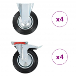 8 tk p&ouml;&ouml;rlevad rattad 200 mm