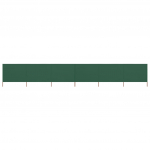 Tuulekaitse sein 6 paneelist, kangas, 800 x 160 cm roheline