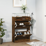 Jalatsikapp, suitsutatud tamm, 63 x 24 x 104 cm, tehispuit