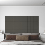 Seinapaneelid 12 tk, tumehall, 60 x 15 cm, samet, 1,08 m&sup2;