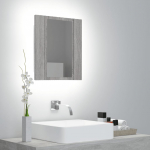 LED-peegelkapp, hall sonoma, 40x12x45 cm, tehispuit