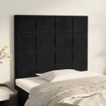 Voodipeatsid 2 tk, must, 80x5x78/88 cm, samet