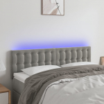 LED-voodipeats, helehall, 144x5x78/88 cm, samet