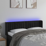 LED-voodipeats, must, 147x16x78/88 cm, samet
