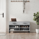 Jalatsipink, betoonhall, 102 x 35 x 55 cm, tehispuit