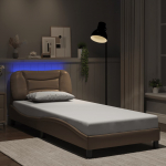 VOODIRAAM LED-TULEDEGA, CAPPUCCINO, 90 X 190 CM, KUNSTNAHK