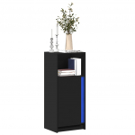 Puhvetkapp LED-tulega, must, 42,5x34x100 cm, tehispuit