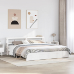 Voodiraam peatsiga ilma madratsita valge 180x200 cm