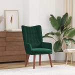 Tugitool Tume rohelise 63 x 67 x 94 cm Samet