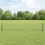 Keermestatud traadi aed koos 5 u-postiga roheline 0.4x10 m teras