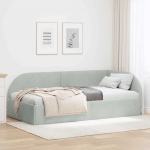 Nurga voodiraam peatsiga Helehall 100 cm x 200 cm Samet