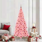 J&otilde;ulupuu koos 300 led-iga koos alusega roosa 210 cm pvc