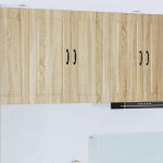 K&ouml;&ouml;gikapp riiuliga uksega sonoma tamm 80 x 31 x 80 cm tehispuit