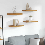 Seinariiul hoiulaekaga 4 tk Pruun 50 x 23 x 4 cm Tehispuit