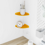 Ujuv riiul riiuliga 2 pcs Kollane sinep 15 x 15 x 2 cm