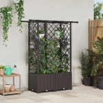 T&otilde;stetud Padi Kase ja Katusega Pruun 124,5 x 40 x 138 cm PP