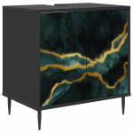 Vannitoa kapp WIJHE Must tamm 60 x 40 x 61 cm Tehispuit