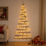 Rippuv j&otilde;ulupuu pallidega 180 cm 100 LED-i Soe valge