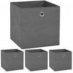 Mittekootud kangast hoiukastid 4 tk 32 x 32 x 32 cm hall
